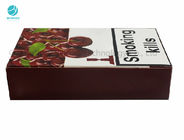 Les porte-cigarettes vitreux rouges de carton Shisha enferme l'estampillage et l'impression UV d'aluminium