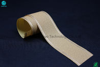 Papier de emboutage jaune de liège simple courant avec la ligne d'or pour le paquet externe de Rod de filtre de tabac