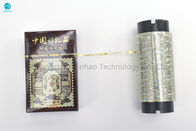 Bande olographe de bande de larme de haut or pour l'emballage de boîte de cigarette en matériel de 40 MOPP de micron