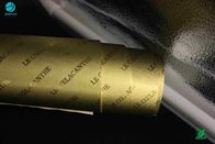 Longueur stratifiée de métallisation de papier gravante en refief 1500m de papier aluminium de cigarette de Logo Company Name Gold Rubbing