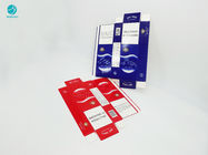 Boîte en carton de empaquetage de cigarette bleue rouge inoffensive avec la conception personnalisée