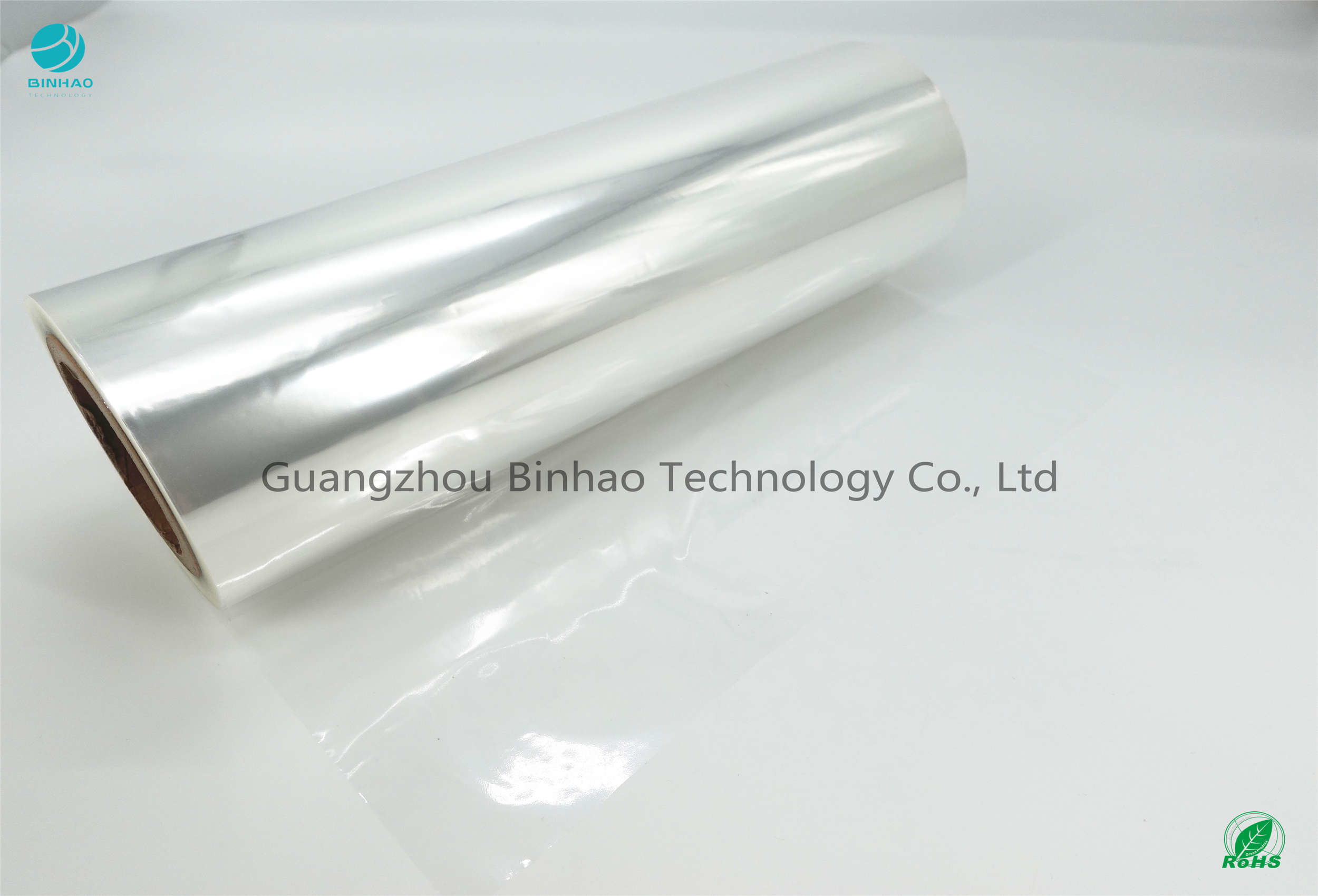 Film 350mm clair d'emballage de PVC du pourcentage 1,4% de contraction de tabac