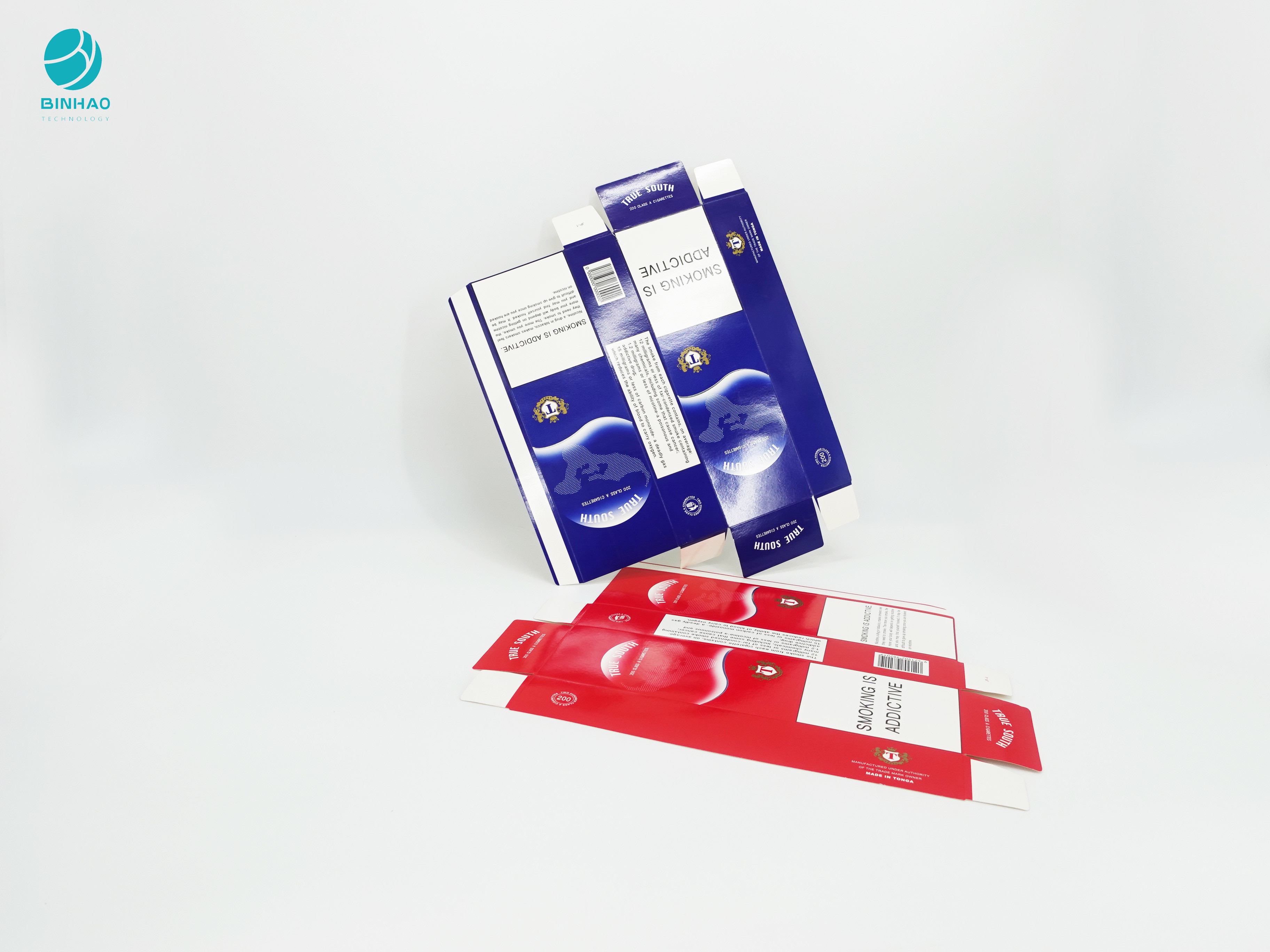 Caisse de papier gravante en refief de carton de biens faits sur commande de modèle pour le paquet de cigarette