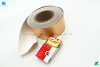 Papier d'aluminium brillant d'aluminium de l'or 85mm 95% pour le paquet de tabac