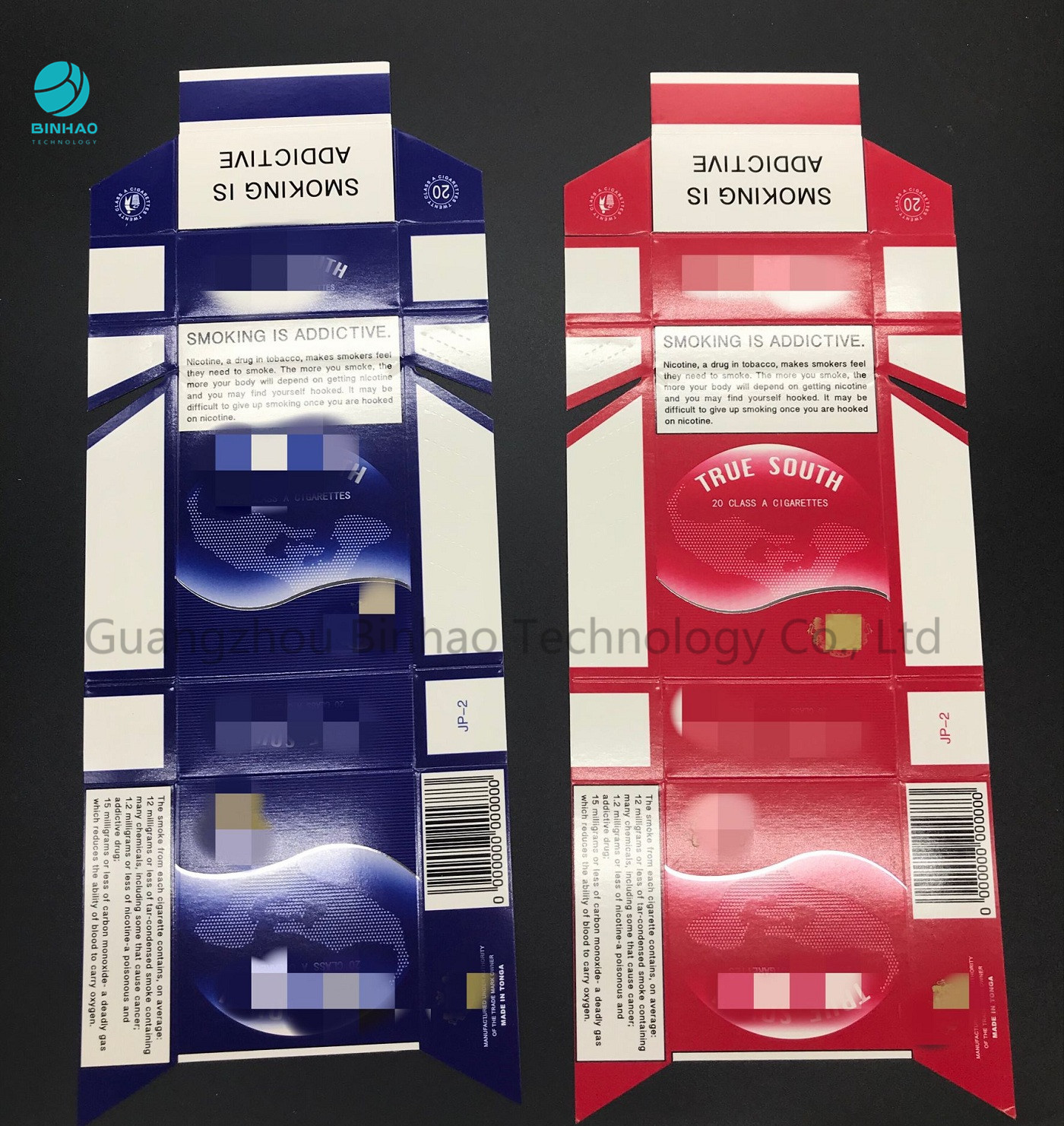 Porte-cigarettes de paquet de paquet de clope le plein adoptent l'impression offset dans la conception de deux couleurs