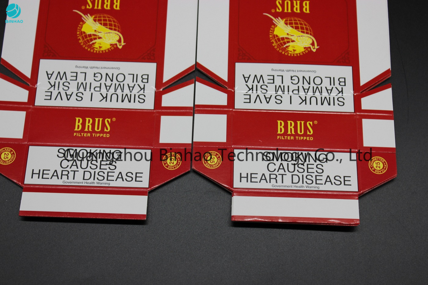 Boîtes adaptées aux besoins du client qui respecte l'environnement de cigarette de carton/paquet rouge de tabac