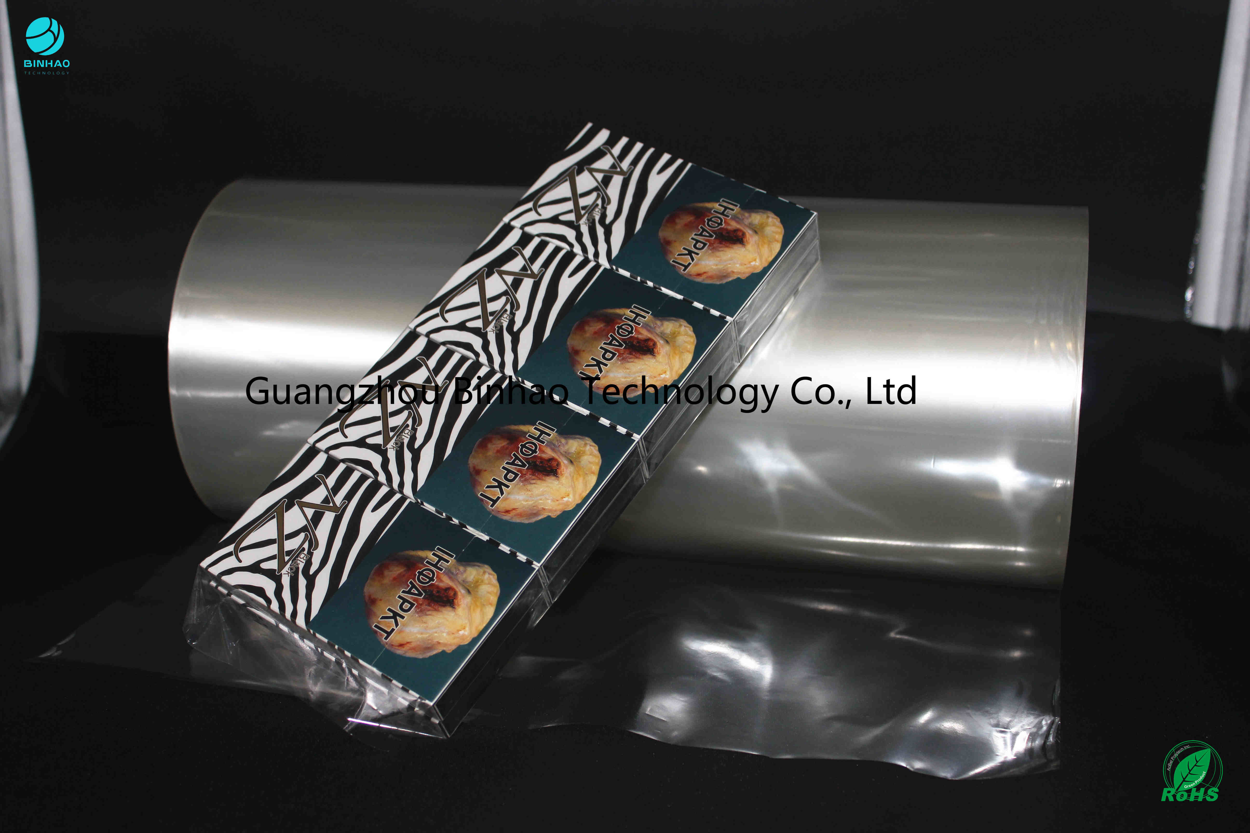 Haut film d'emballage de PVC d'aspect visuel de limpidité pour le taux 5% de rétrécissement de cigare
