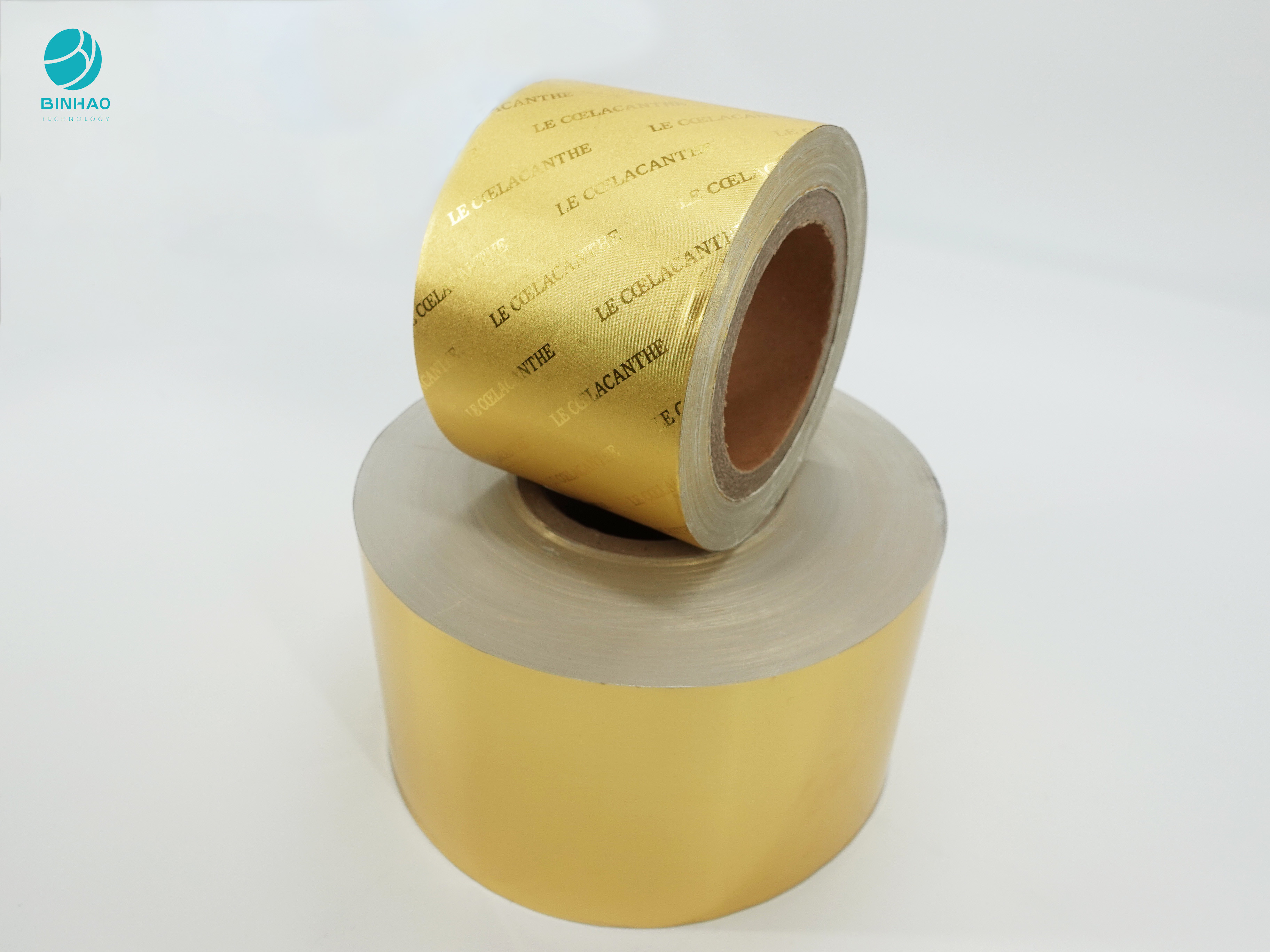 Papier d'aluminium en aluminium de estampillage chaud de l'or 8011 composés pour l'emballage de cigarette