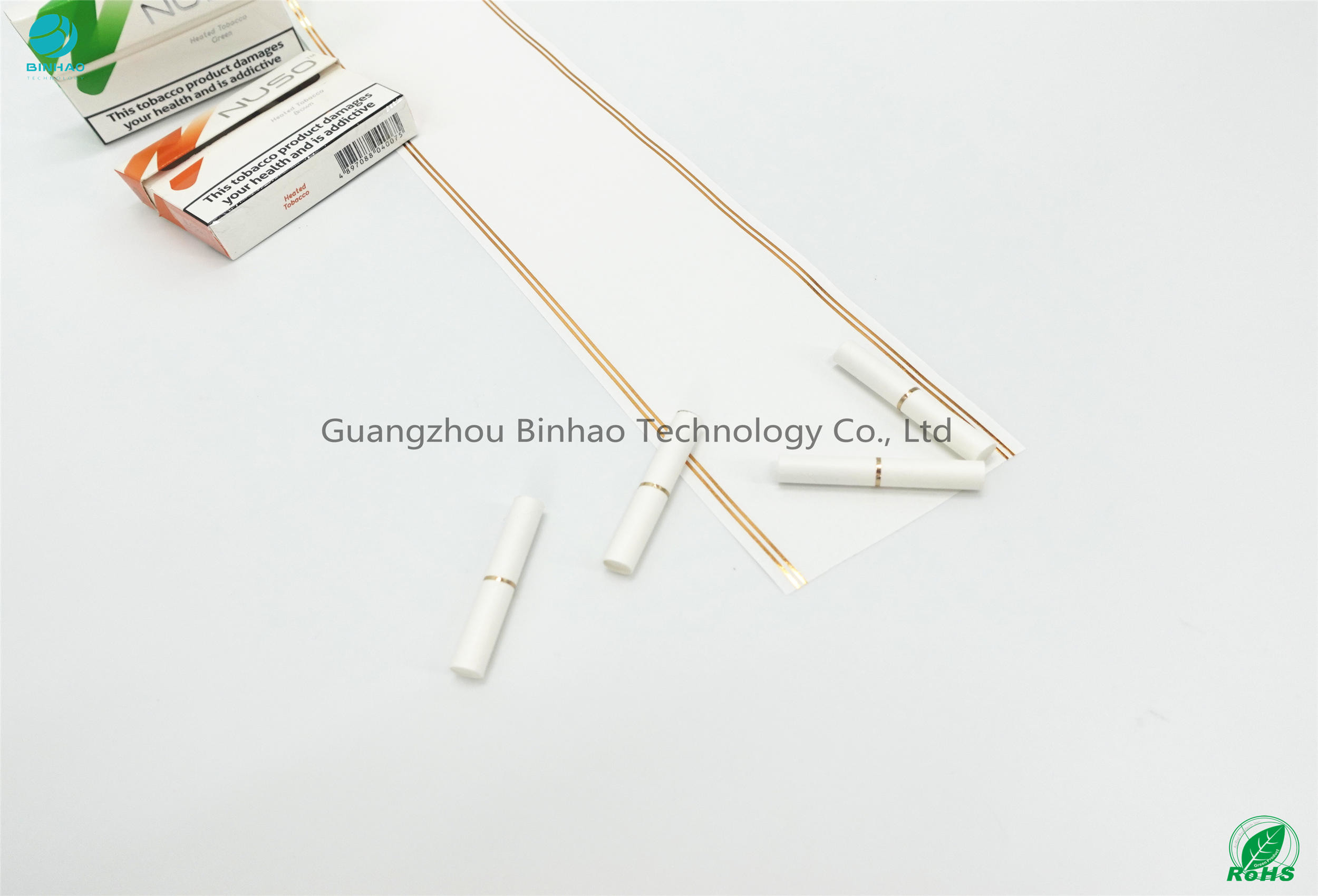 Matériaux de paquet d'E-cigarette de HNB inclinant la taille de papier de largeur de 50mm