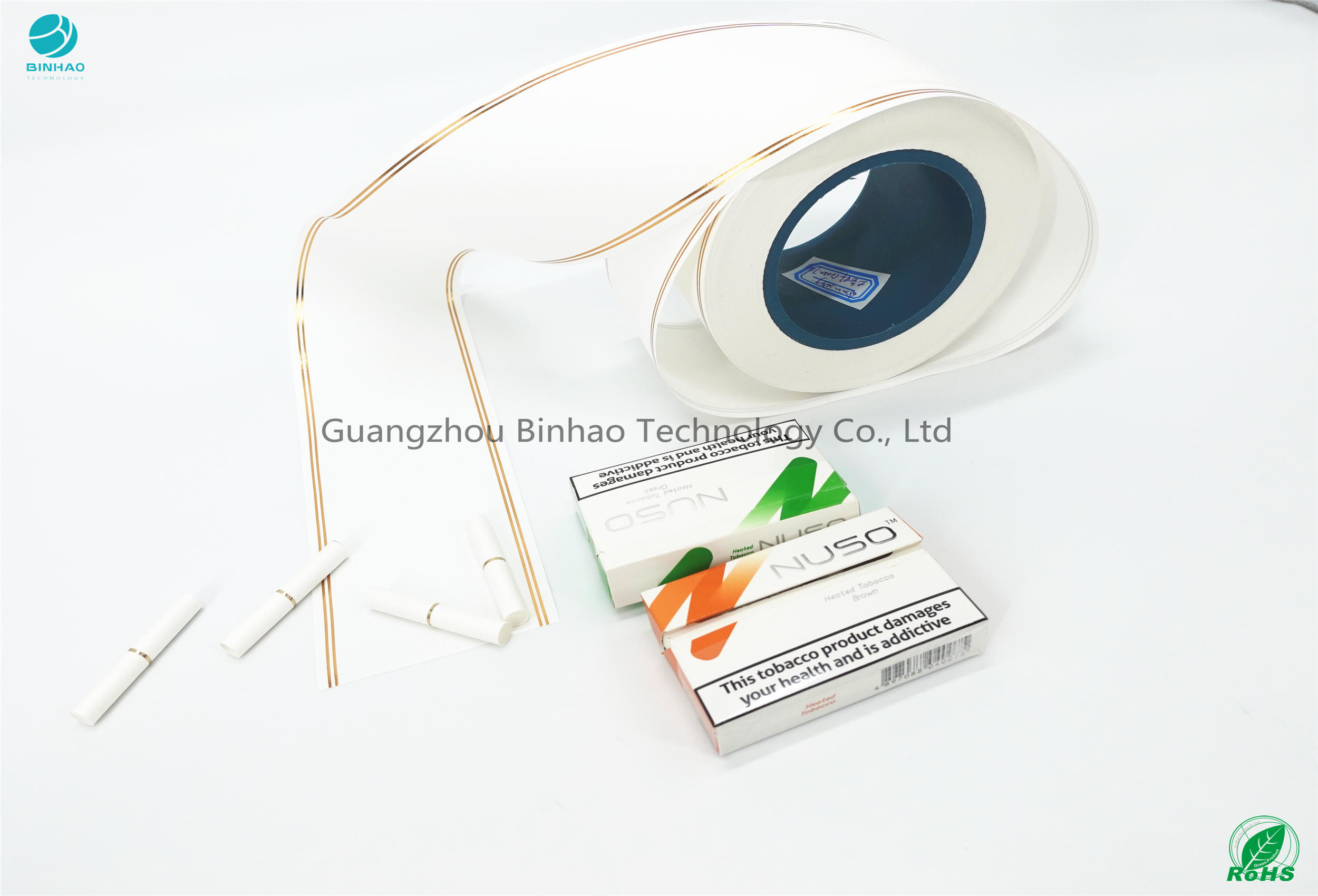 Inclinant la ligne de papier aluminium chaud d'or de paquet d'E-cigarette de HNB dorant le noyau interne de 66mm