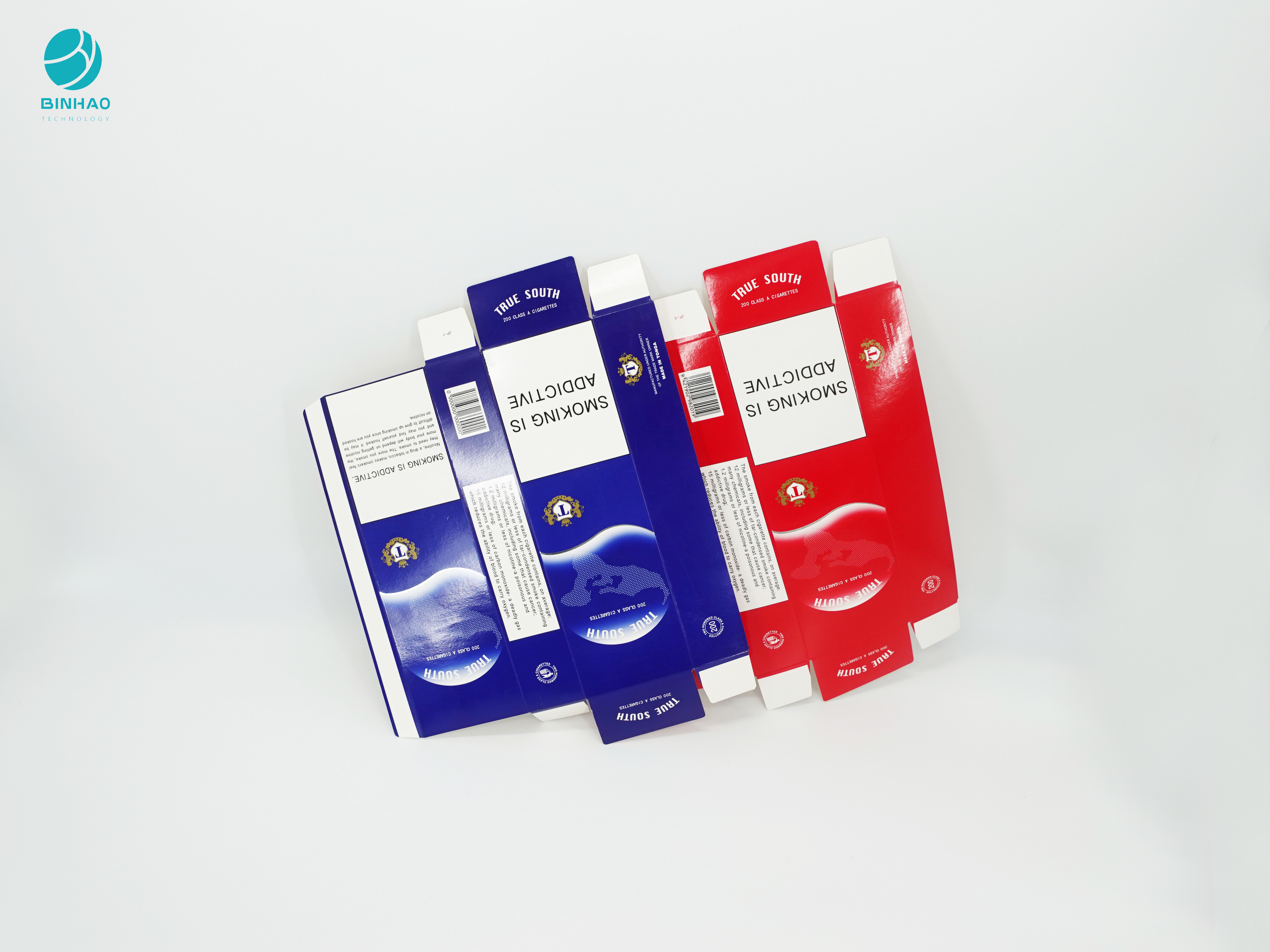 Série bleue rouge de conception de papier durable de carton pour le paquet de tabac de cigarette